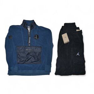 Nike Air Force 1 Men's Sweatsuit Size L Polar Fleece Tracksuit Matching 2 Piece